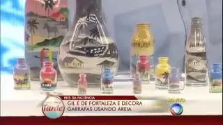 Reis da Paciência: Ticiane aprende a decorar garrafa com areia #Arquivo