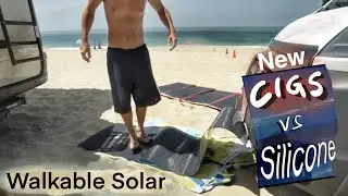 New CIGS BougeRV Walkable Solar panel | Test vs Silicone