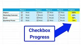 How to TRACK Checkbox Progress in EXCEL