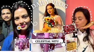 New year vlog 🎀 celebration |surprise gift for husband 🎁|unboxing | bornfire party 