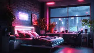 Midnight Drift ✨ Futuristic City Lo-Fi Zen Rainy Beats for Focus & Relaxation | 4K