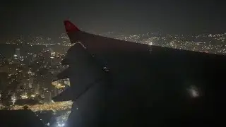 Turkish Airlines A330 landing in Beirut 