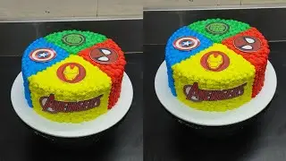 Avengers Marvel Superheroes Birthday Cake Tutorial | Superhero Spiderman Superman Batman Cake Design