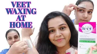 VEET WAXING AT HOME l how to use Strips l no heating no pain l Salon Wax at home #ad #veet #waxing