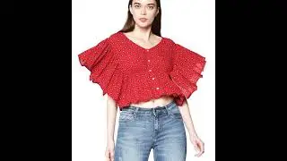 Stylish🔥Crop top design for girls😍/ latest #2022 #trending #fashion #outfit #design #shorts.