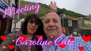 Doc Martin behind the scenes meeting Caroline Catz, Port Isaac North Cornwall England