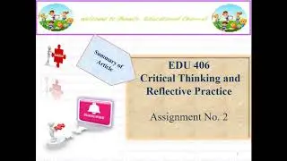 EDU406  Assignment No 2|| Correct and Complete Solution of  EDU406