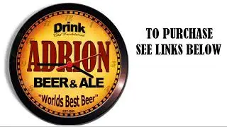 ADRION BEER ALE WALL CLOCK