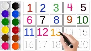 1 to 20 Numbers | 1 to 20 | Learn numbers | write 1 two 20 Numbers | PJ ids Classes