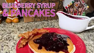 Blueberry Syrup and Pancakes #glutenfree