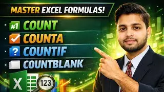 Excel Formula for Counting Data | COUNT, COUNTA, COUNTIF, COUNTBLANK, how to use count, formula