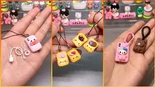 Miniature Clay Compilation #1 | Polymer clay | Make cute mini phone cases, phone charger, keychains