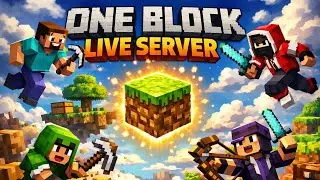 one block server 24/7 java+pocket join now