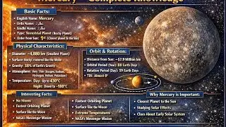 🎬 Video Title:Complete Lesson on Mercury | عطارد | عطارد Planet 