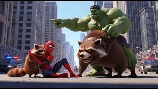 🦝🕷️ SPIDERMAN vs HULK &ndash; Extreme Raccoon Racing Championship | Epic Speed vs Power