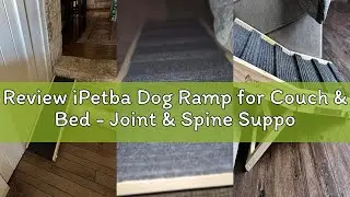 Review iPetba Dog Ramp for Couch & Bed - Joint & Spine Support with Gentle Incline for Small Dogs, A
