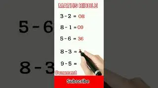 Maths Riddle #viral #viralshort #puzzletime #maths #mathspuzzle #puzzle #maths #mathspuzzle