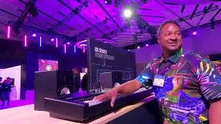 Kris Nicholson Test Driving the new Yamaha CK88 Upright Piano Sound at Namm 2023￼