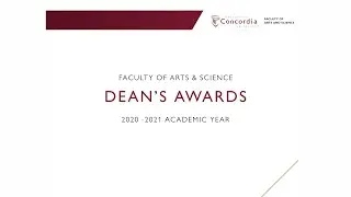 DEAN&rsquo;S AWARDS FOR EXCELLENCE / PRIX D&rsquo;EXCELLENCE DE LA DOYENNE