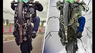 Jasminder Singh's Z800 Wheelie Sketch by Arpit Handa