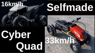 Selfmade Quad I made out of scrap parts that is twice as fast as a Tesla Cyberquad