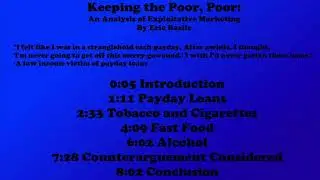 Keeping the Poor, Poor: An Analysis of Exploitative Marketing