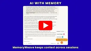 👉 Memory & Restore Features in MemoryWeave (AI That Remembers)