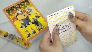 🟡cutest minions blind bag opening #asmr #asmrunboxing #blindbag #minions #diy#satisfying#papercraft