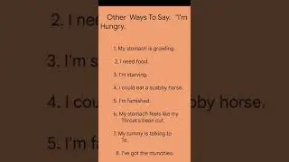 Other ways to say I am Hungry #english #vocabulary #shorts #trending #learnenglish