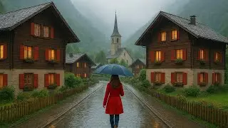 Heavy Rain Walking Tour in beautiful Japanese Rural Village | 4K HDR Japan 