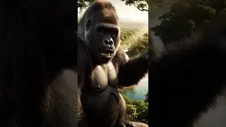 Primate perspective river migration patterns #gorillavlog #adventuretravel #funnyanimals
