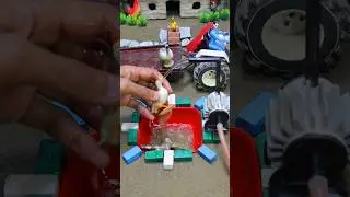 diy mini tractor video mini water pump science project #creative  #tractor #shorts 88