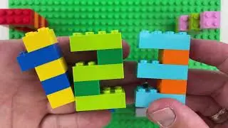 Making numbers with LEGO blocks - building numbers 0 to 9