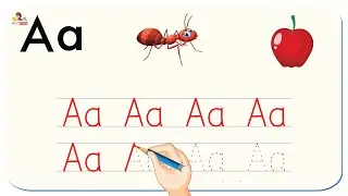 Tracing letter A  / Tracing Letters For Kids / Tracing Alphabet letters /cartoon tracing