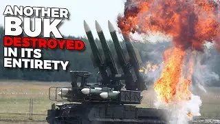 Ukrainian kamikaze drones attacked a Russian Buk surface-to-air missile system