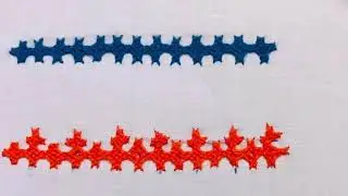 Hand Embriodery;basic and simple Borderline in sindhi/kutch/gujrati embriodery Part#1