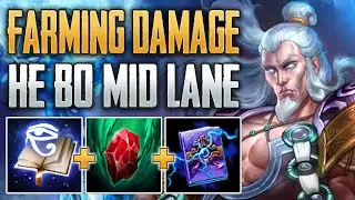 FARMING DAMAGE! He Bo Mid Gameplay (SMITE Conquest)