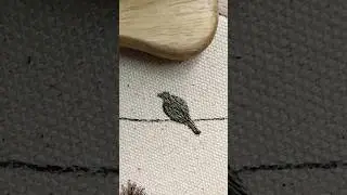 Simple bird embroidery