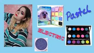 Pastel Neon Eye Look | Menagerie Cosmetics Pastel Pup Palette | Urban Decay | Lime Crime