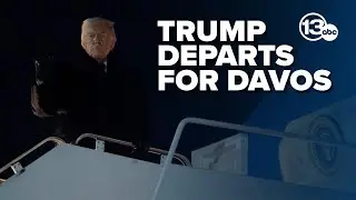 Trump departs for World Economic Forum as Greenland tensions loom