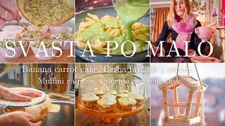 SVAŠTA PO MALO︱Banana carrot cake, Berba brokule i večera, Muffini za ptice, Čišćenje zagorene tave