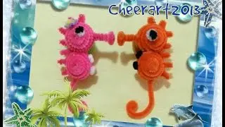 DIY fun craft tutorial pipe cleaner seahorse手工教學:毛根海馬