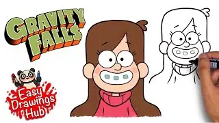How to draw Mabel Pines from Gravity Falls in 4 minutes