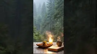 Rain Sounds with Forest View | Cozy Window Ambience #relax #sleepsounds
