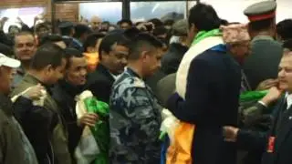Nepali cricket kheladi _celebration @ airport
