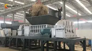 Shredding Agricultural Straw | Biomass Waste Shredder Machine