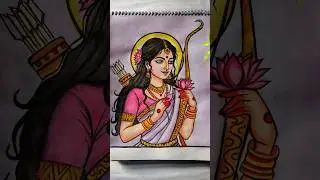Sita Mata Drawing ❤️#art #sitaram #sita #drawing #trending #youtubeshorts #shorts
