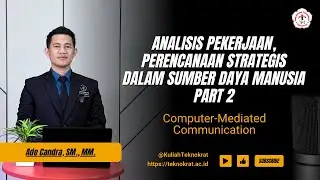 Analisis Pekerjaan, Perencanaan Strategis Sumber Daya Manusia (Pt.2) - Manajemen Sumber Daya Manusia