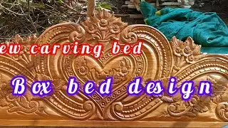 Wood carving box bed design ll royal design box bedll wood carving Jitendra ll flower design 