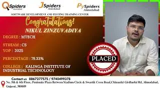 Placement Journey of M.Tech graduated as Software Engineer QSpiders | Ahmedaba